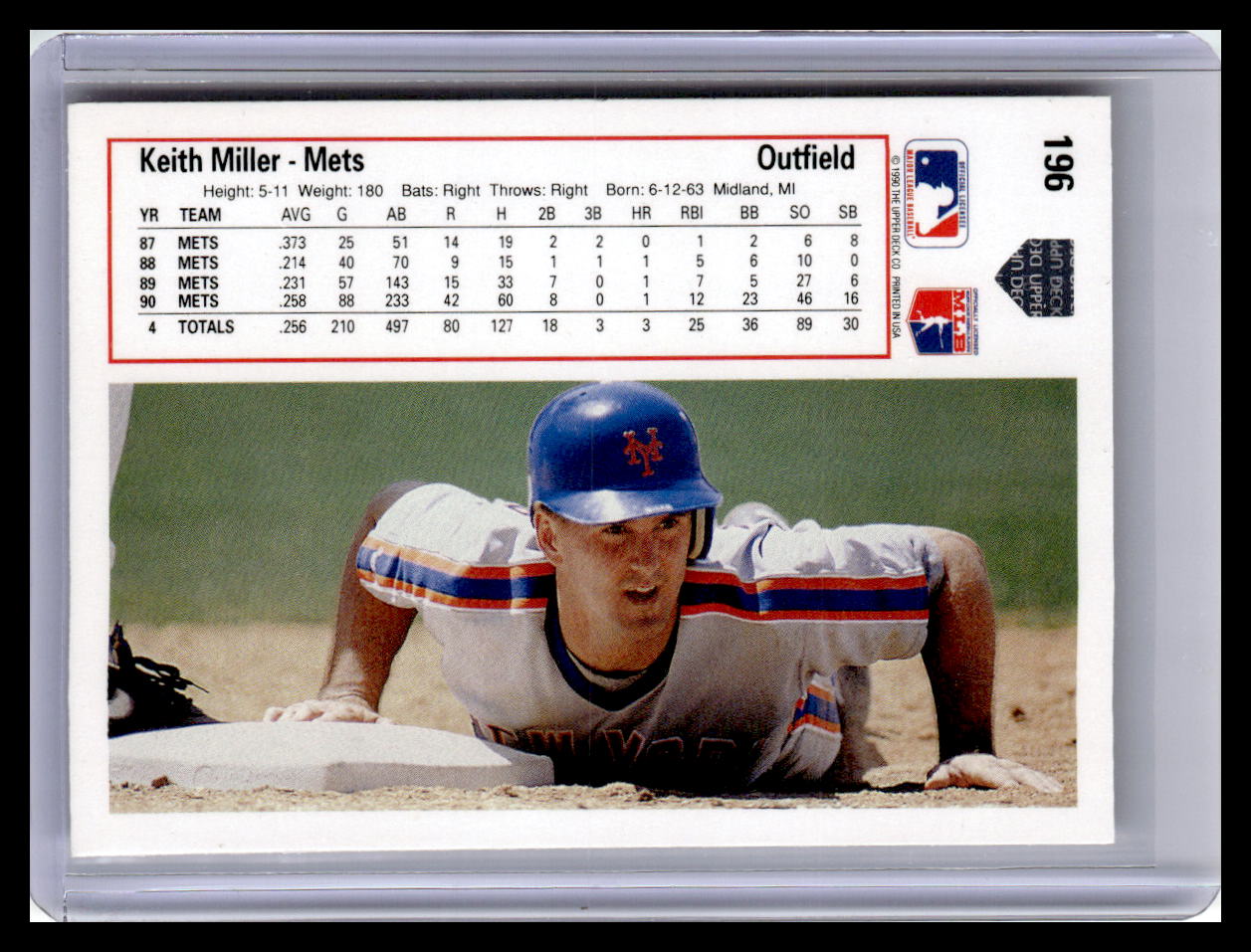 1991 Upper Deck #196 Keith Miller