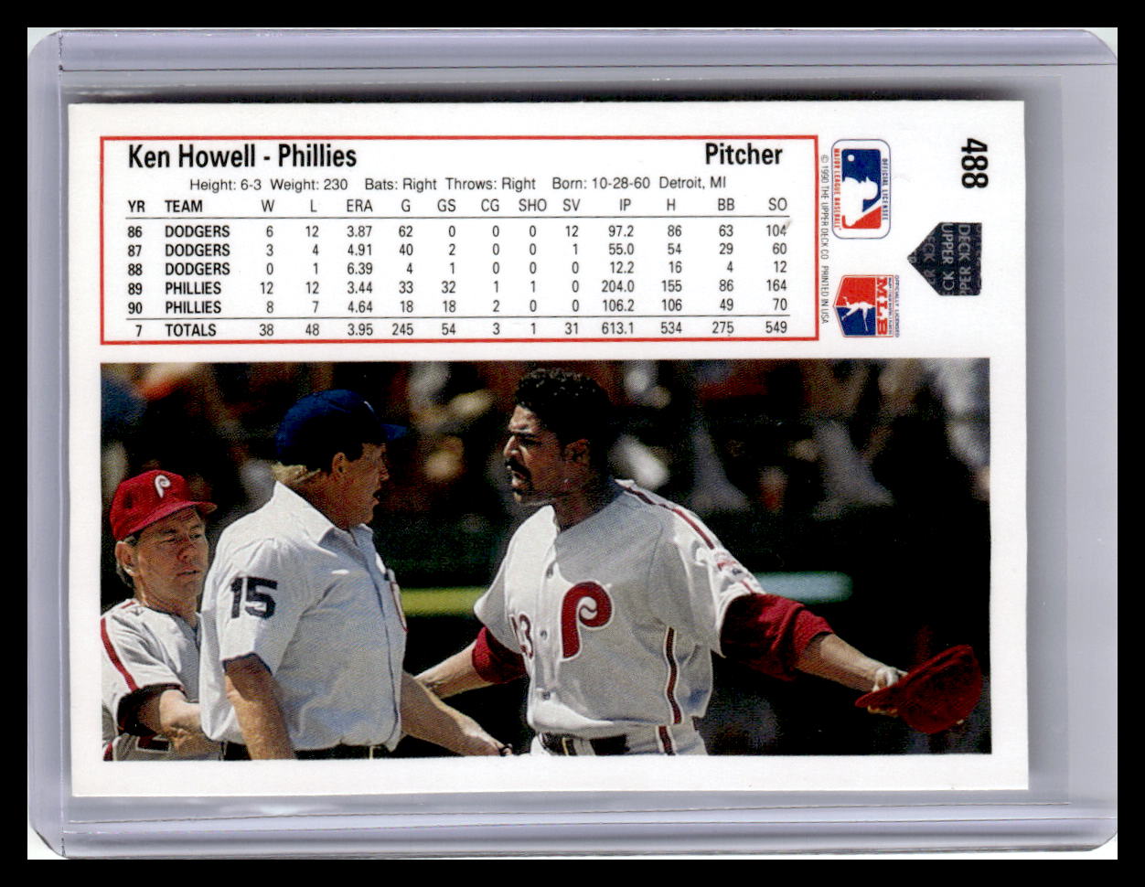 1991 Upper Deck #488d Ken Howell