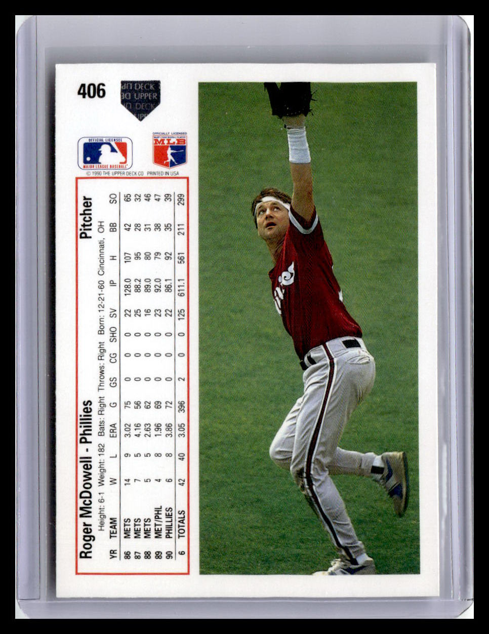 1991 Upper Deck #406 Roger McDowell
