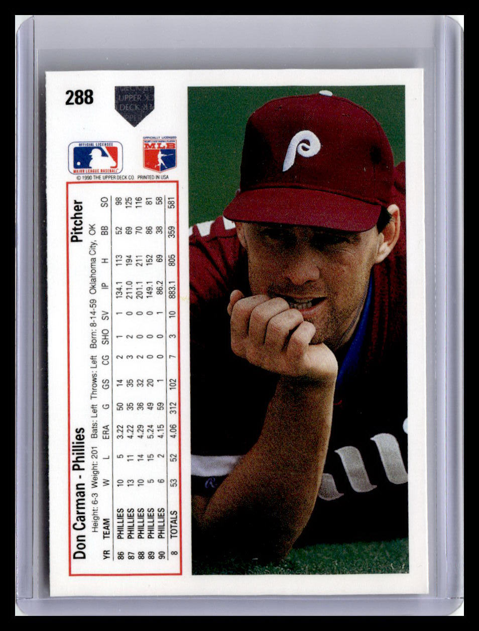 1991 Upper Deck #288 Don Carman