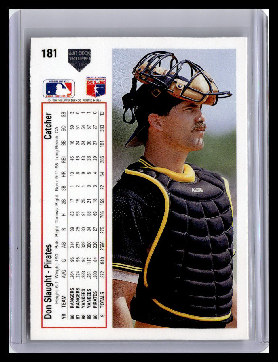 1991 Upper Deck #181c Don Slaught