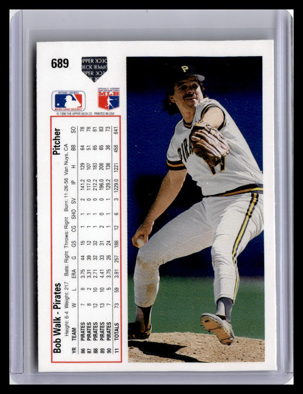 1991 Upper Deck #689c Bob Walk