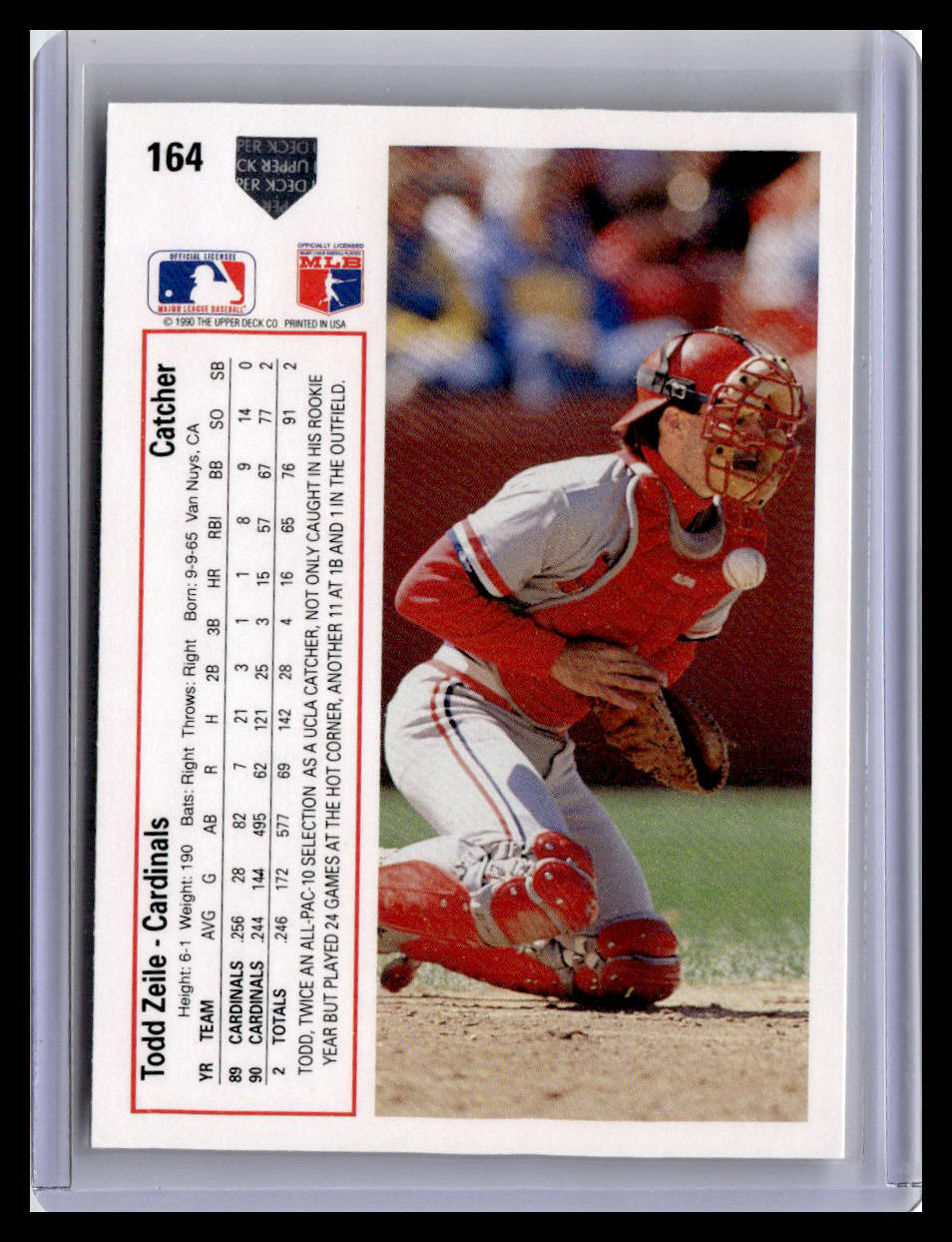 1991 Upper Deck #164b Todd Zeile