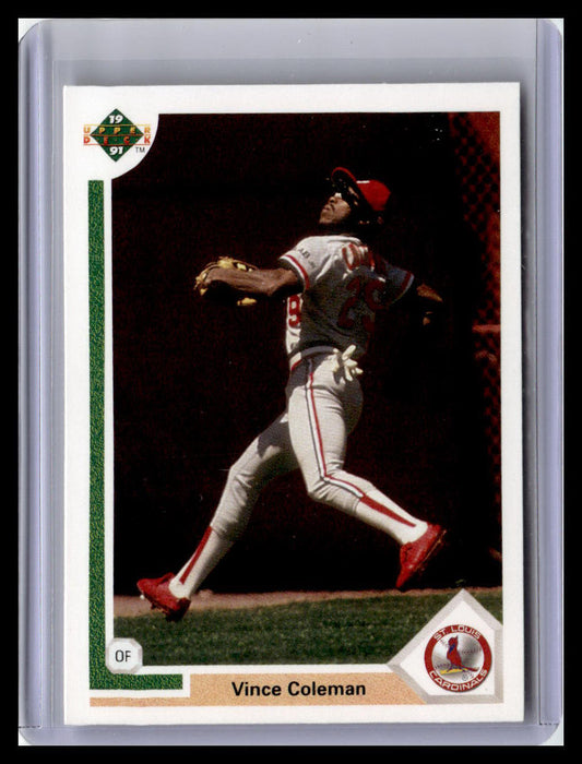 1991 Upper Deck #461b Vince Coleman