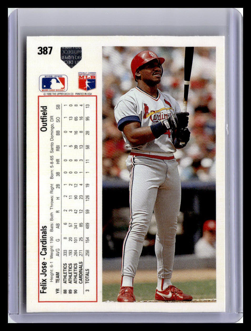 1991 Upper Deck #387c Felix Jose