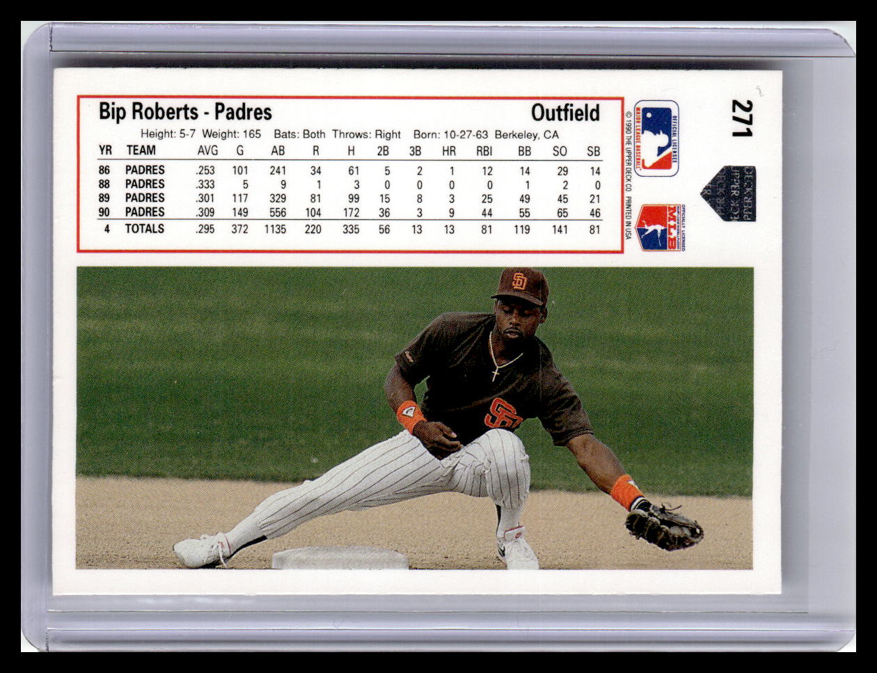 1991 Upper Deck #271c Bip Roberts