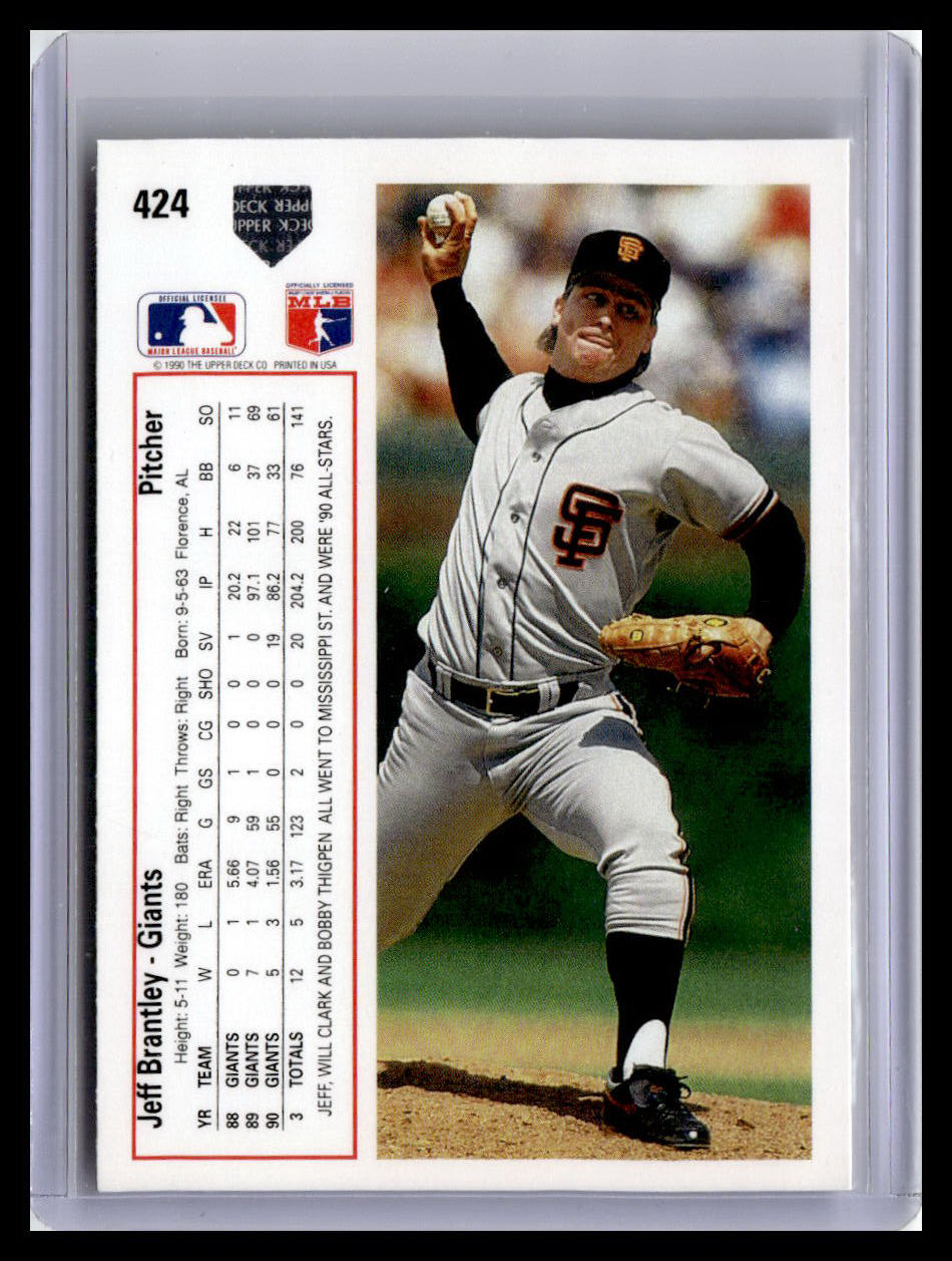 1991 Upper Deck #424d Jeff Brantley