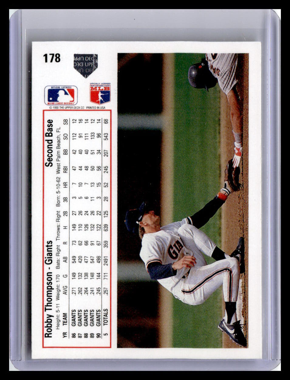1991 Upper Deck #178 Robby Thompson