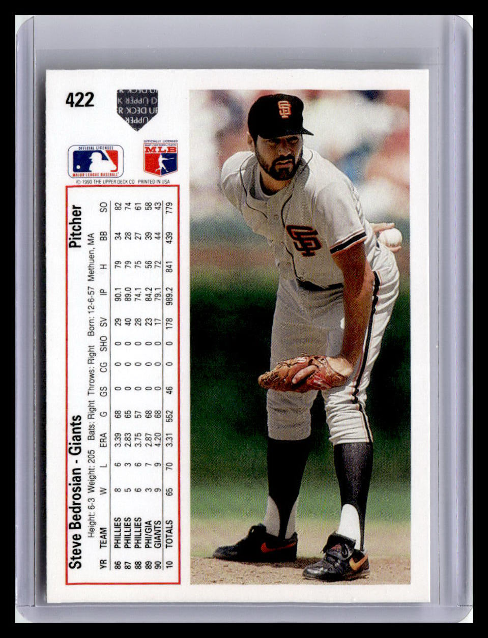 1991 Upper Deck #422e Steve Bedrosian