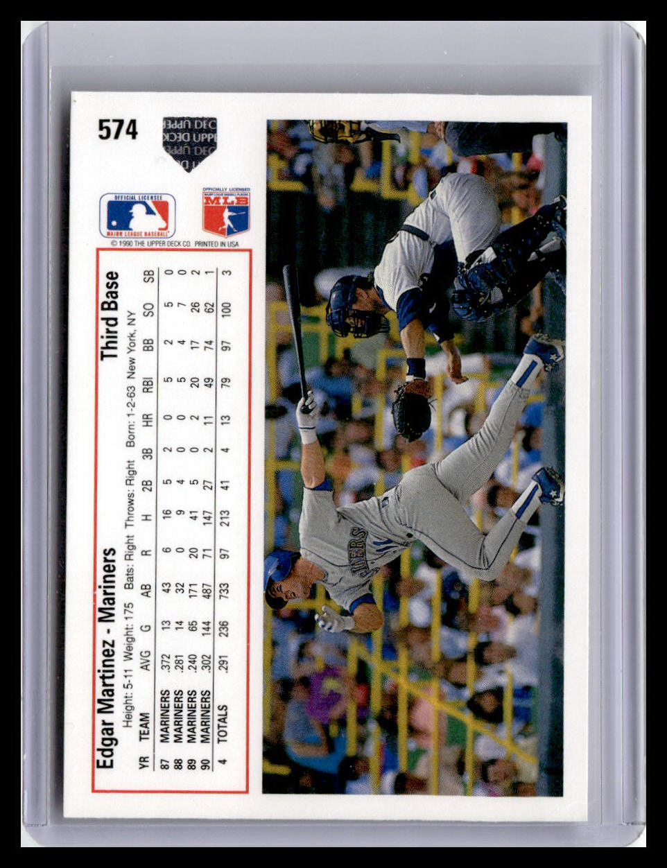 1991 Upper Deck #574b Edgar Martinez