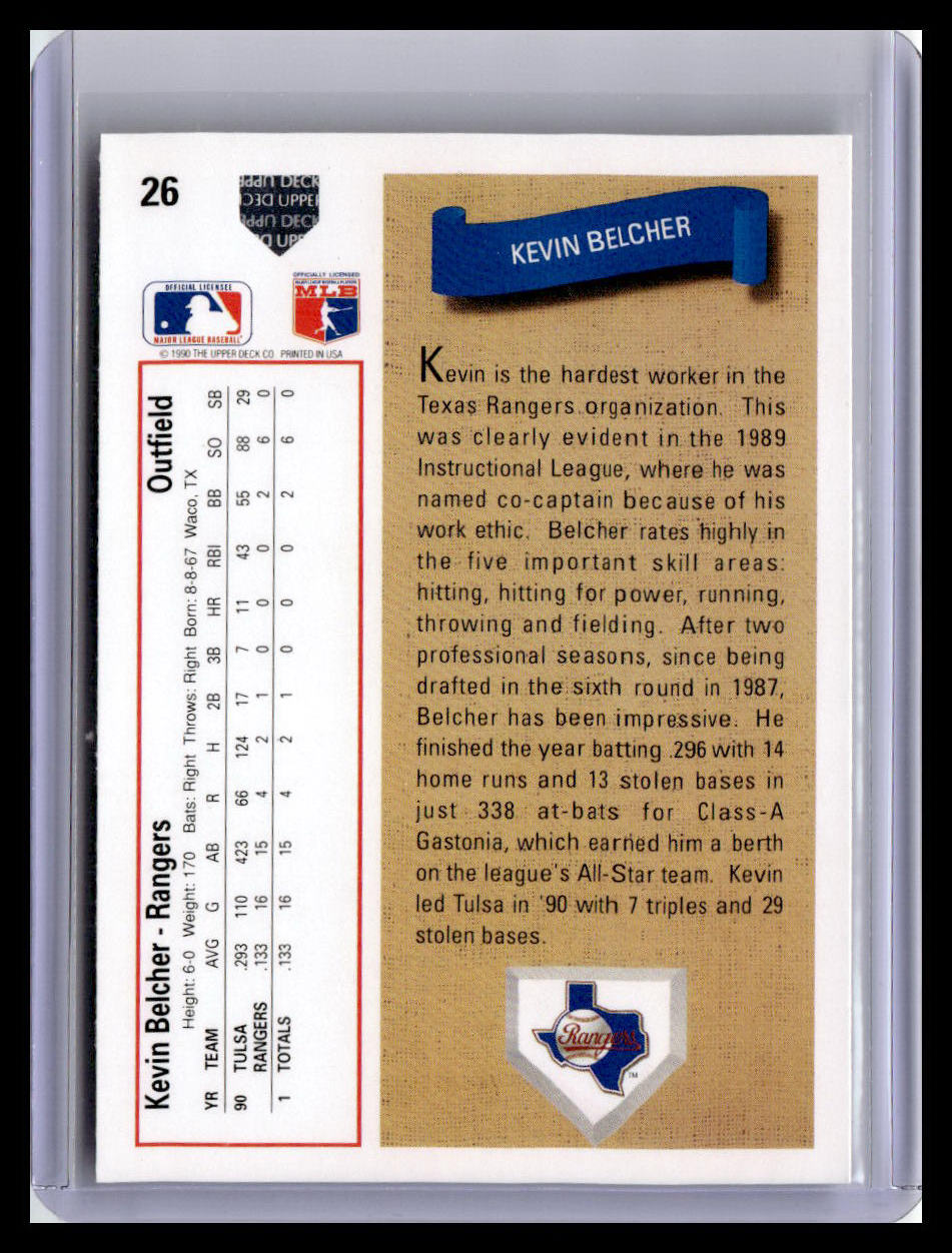 1991 Upper Deck #26 Kevin Belcher