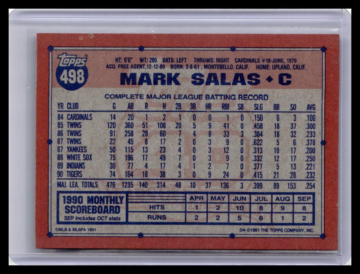 1991 Topps #498 Mark Salas