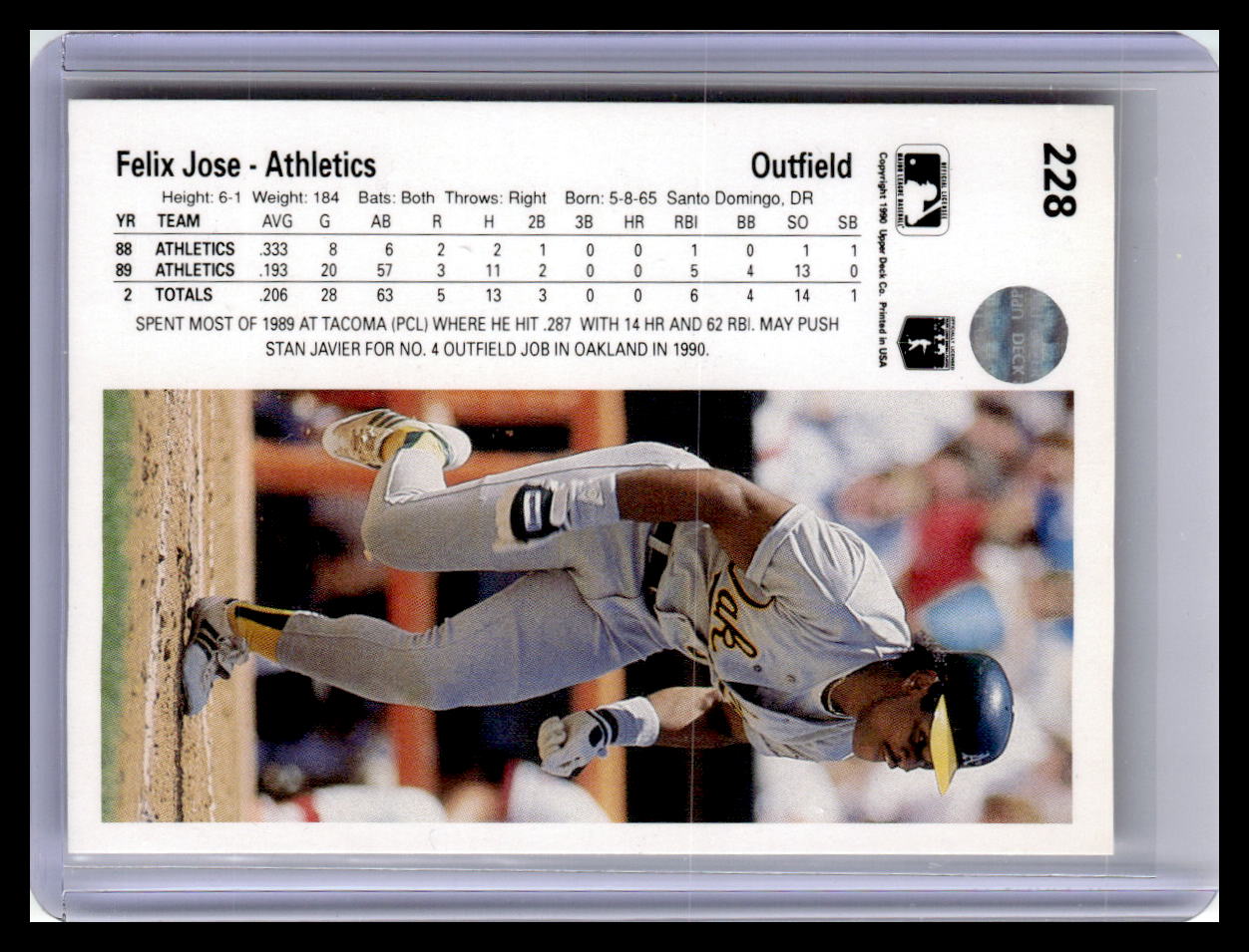 1990 Upper Deck #228 Felix Jose