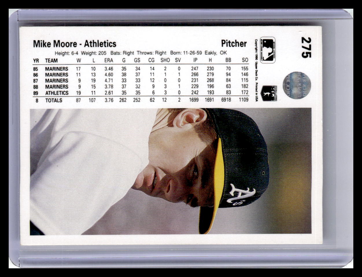 1990 Upper Deck #275 Mike Moore