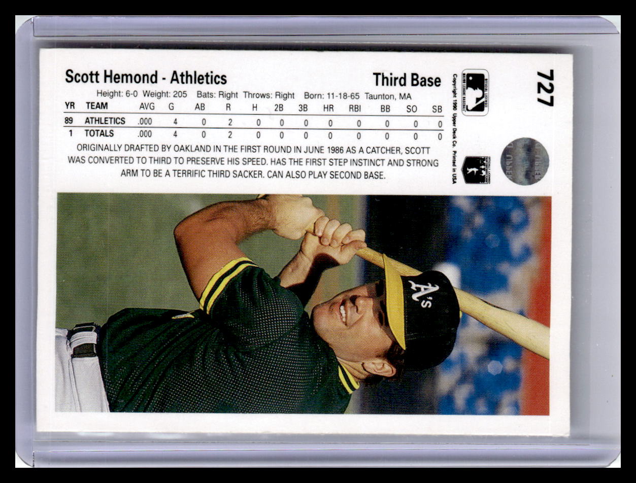 1990 Upper Deck #727 Scott Hemond