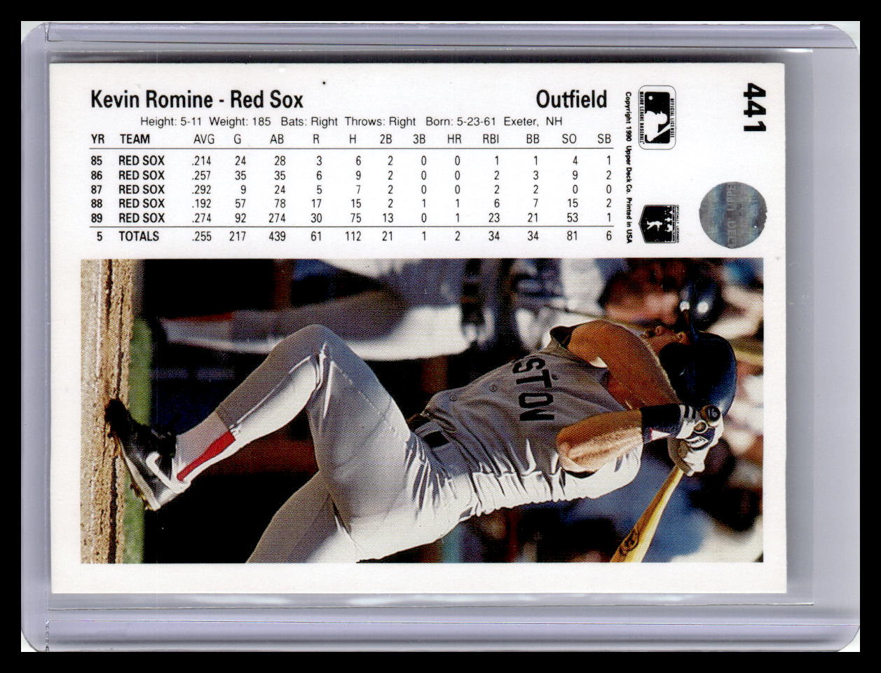 1990 Upper Deck #441 Kevin Romine
