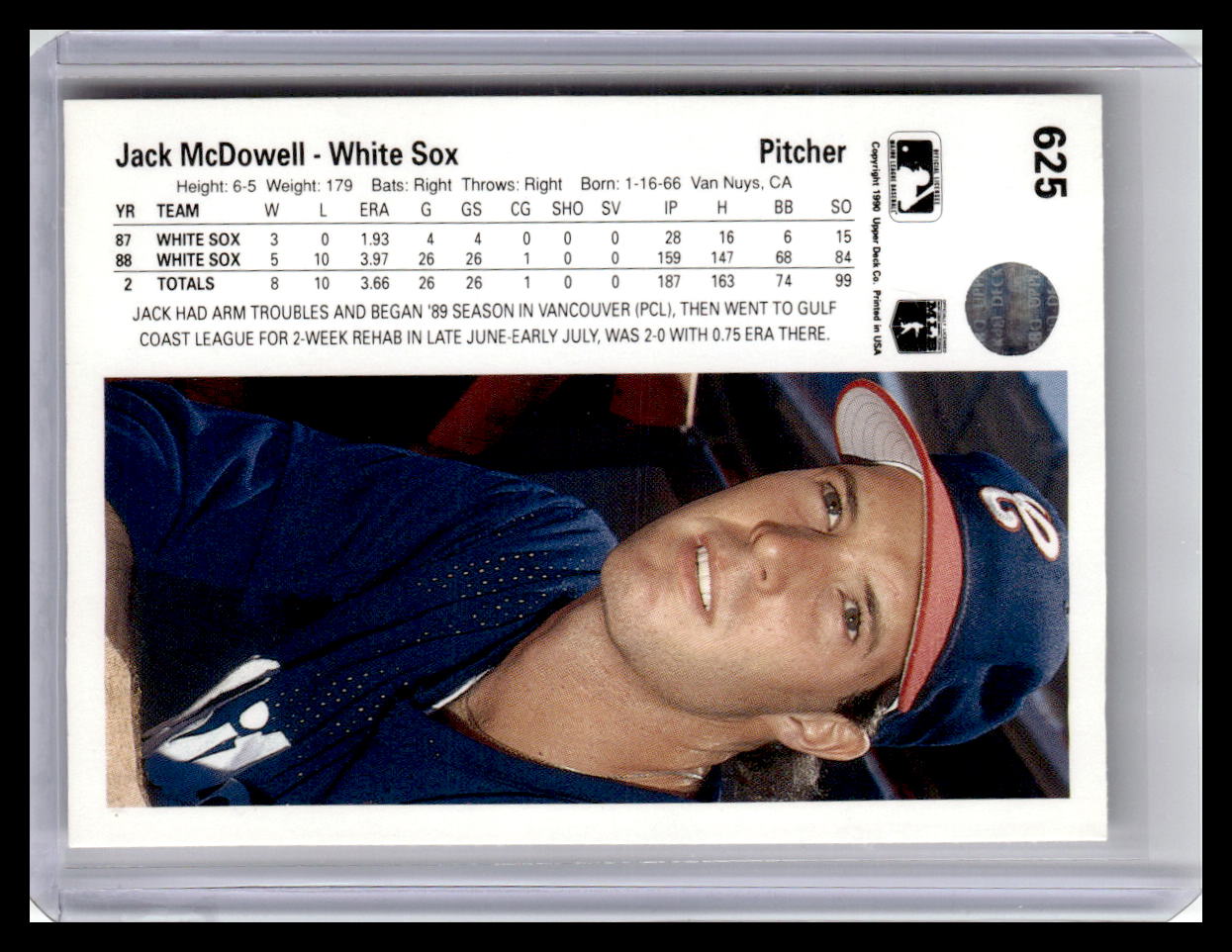 1990 Upper Deck #625 Jack McDowell