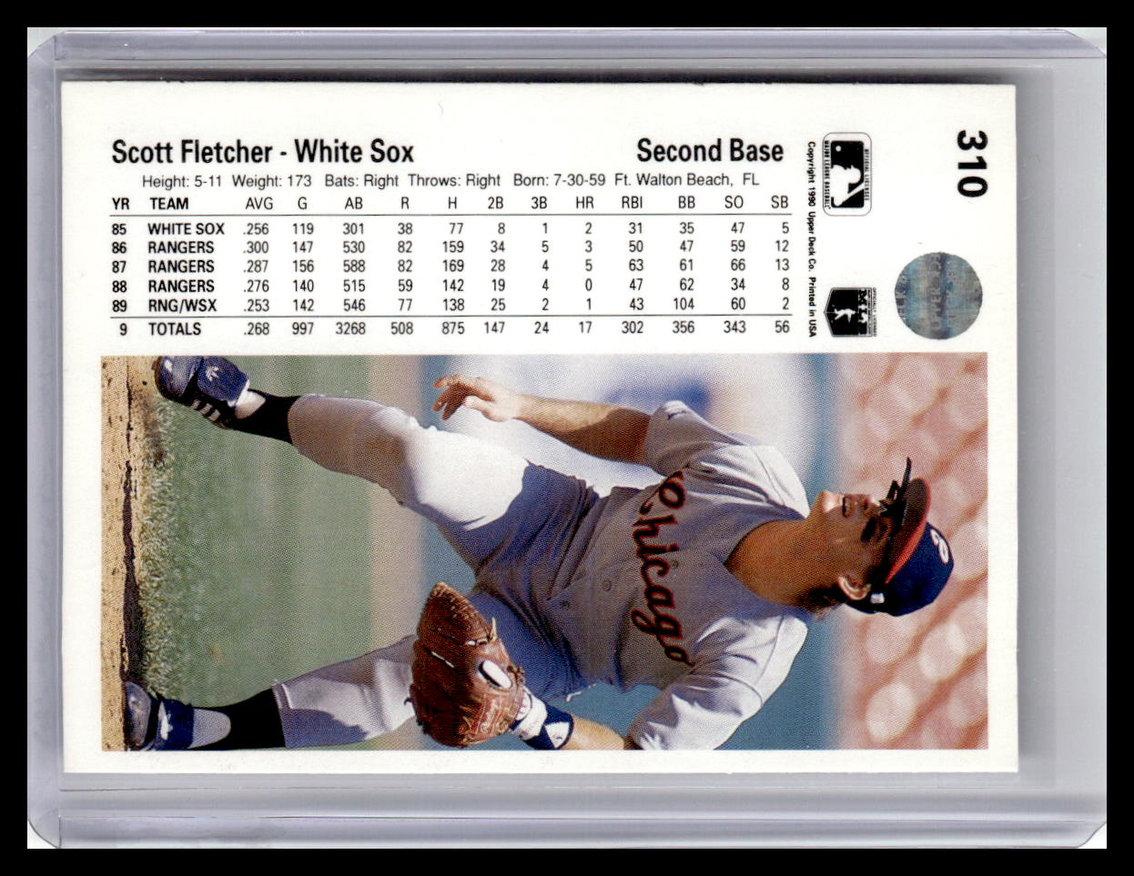 1990 Upper Deck #310 Scott Fletcher