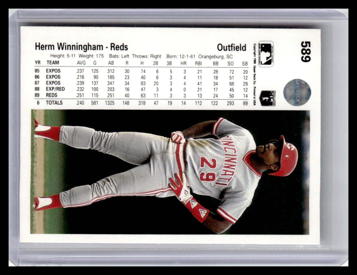 1990 Upper Deck #589 Herm Winningham