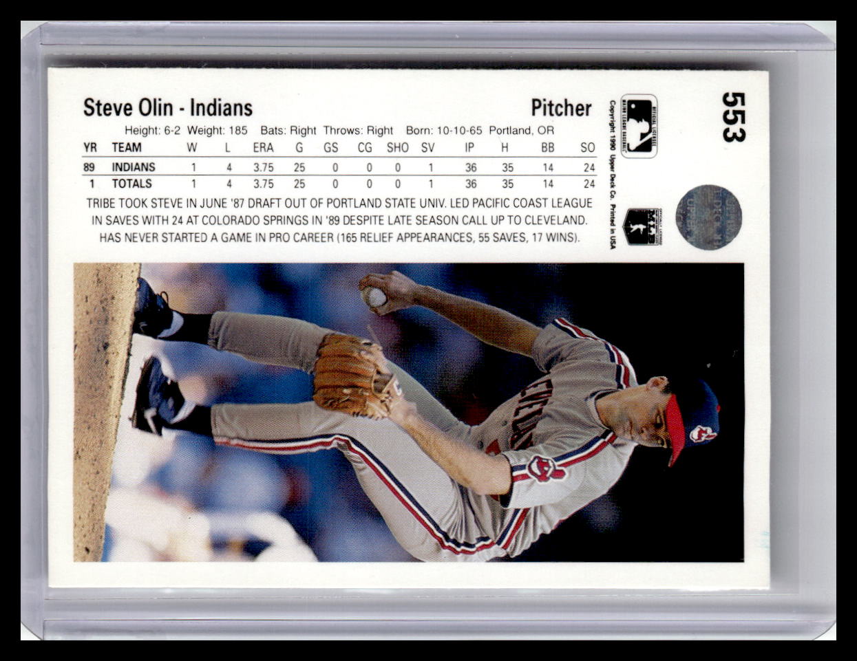 1990 Upper Deck #553 Steve Olin