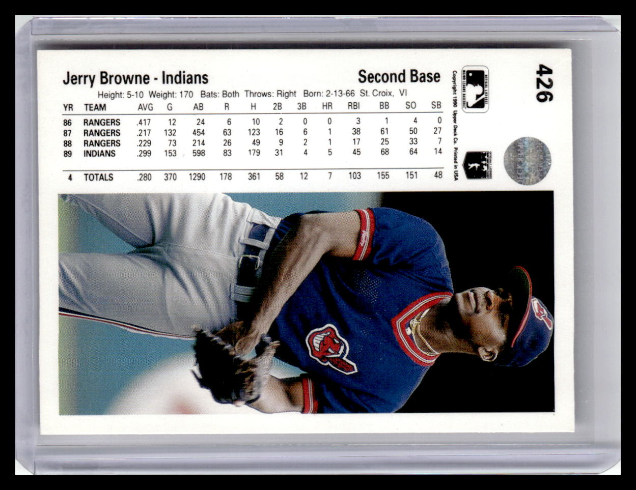 1990 Upper Deck #426 Jerry Browne