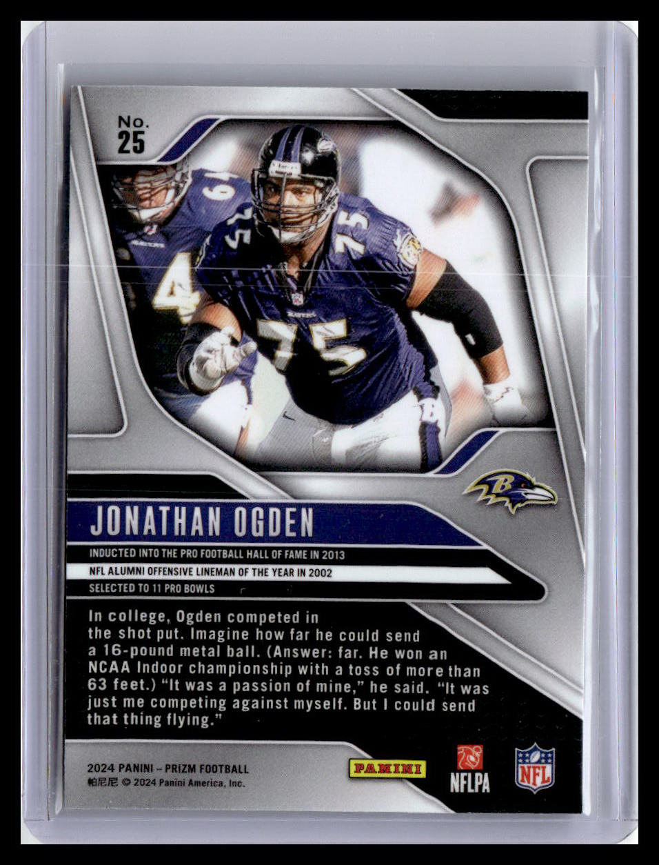 2024 Panini Prizm #25 Jonathan Ogden