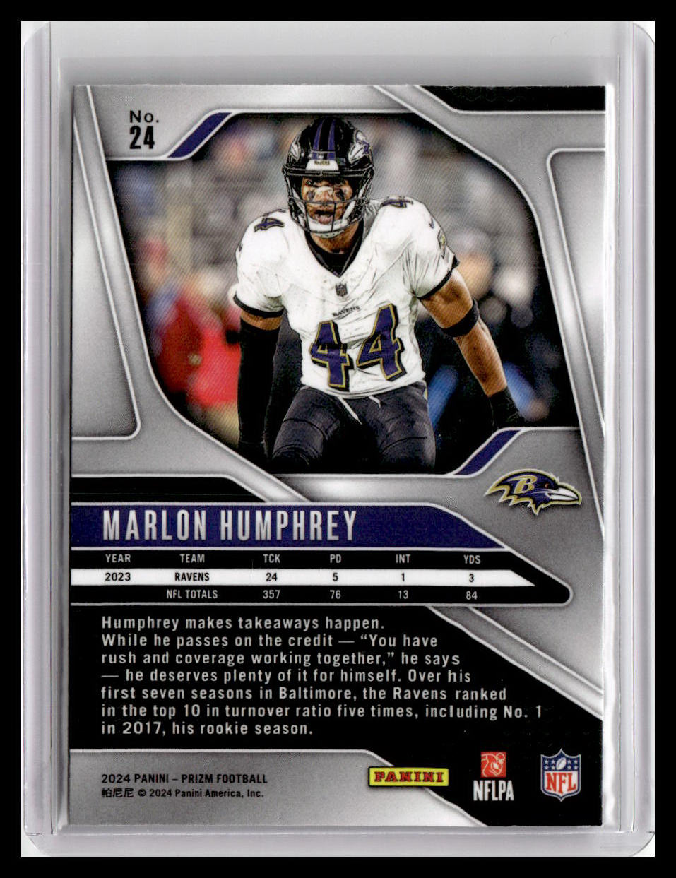 2024 Panini Prizm #24 Marlon Humphrey
