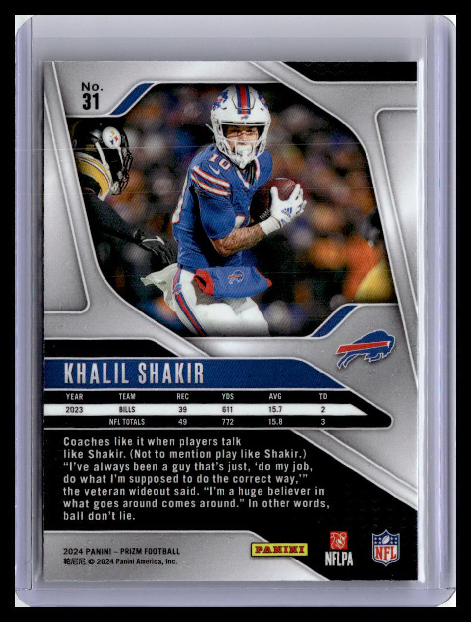 2024 Panini Prizm #31 Khalil Shakir