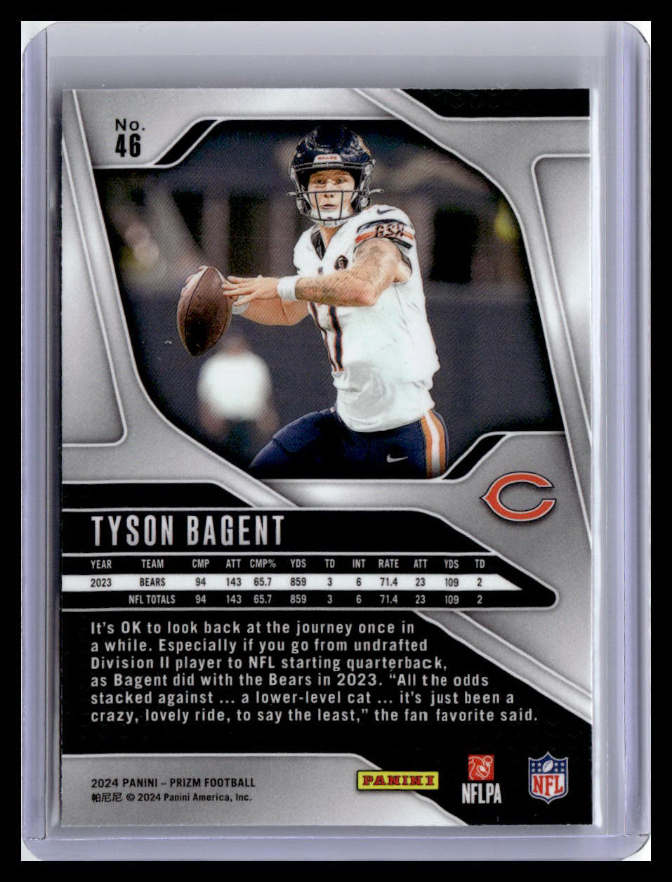 2024 Panini Prizm #46 Tyson Bagent
