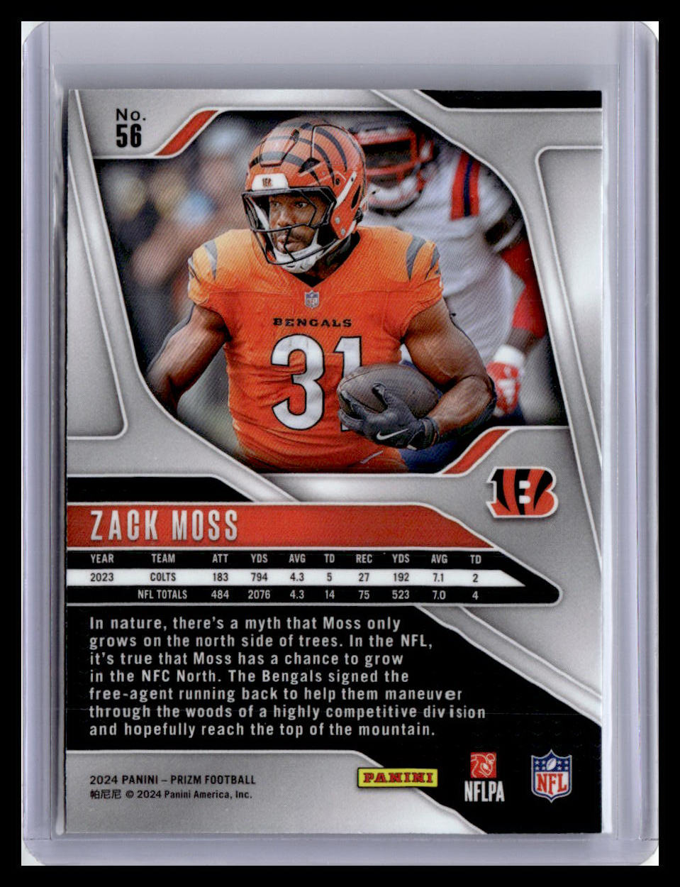 2024 Panini Prizm #56 Zack Moss