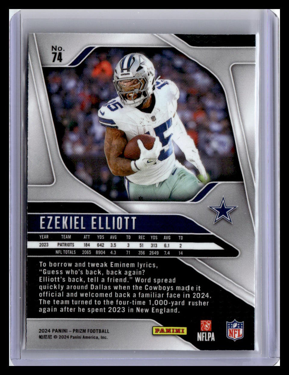2024 Panini Prizm #74 Ezekiel Elliott