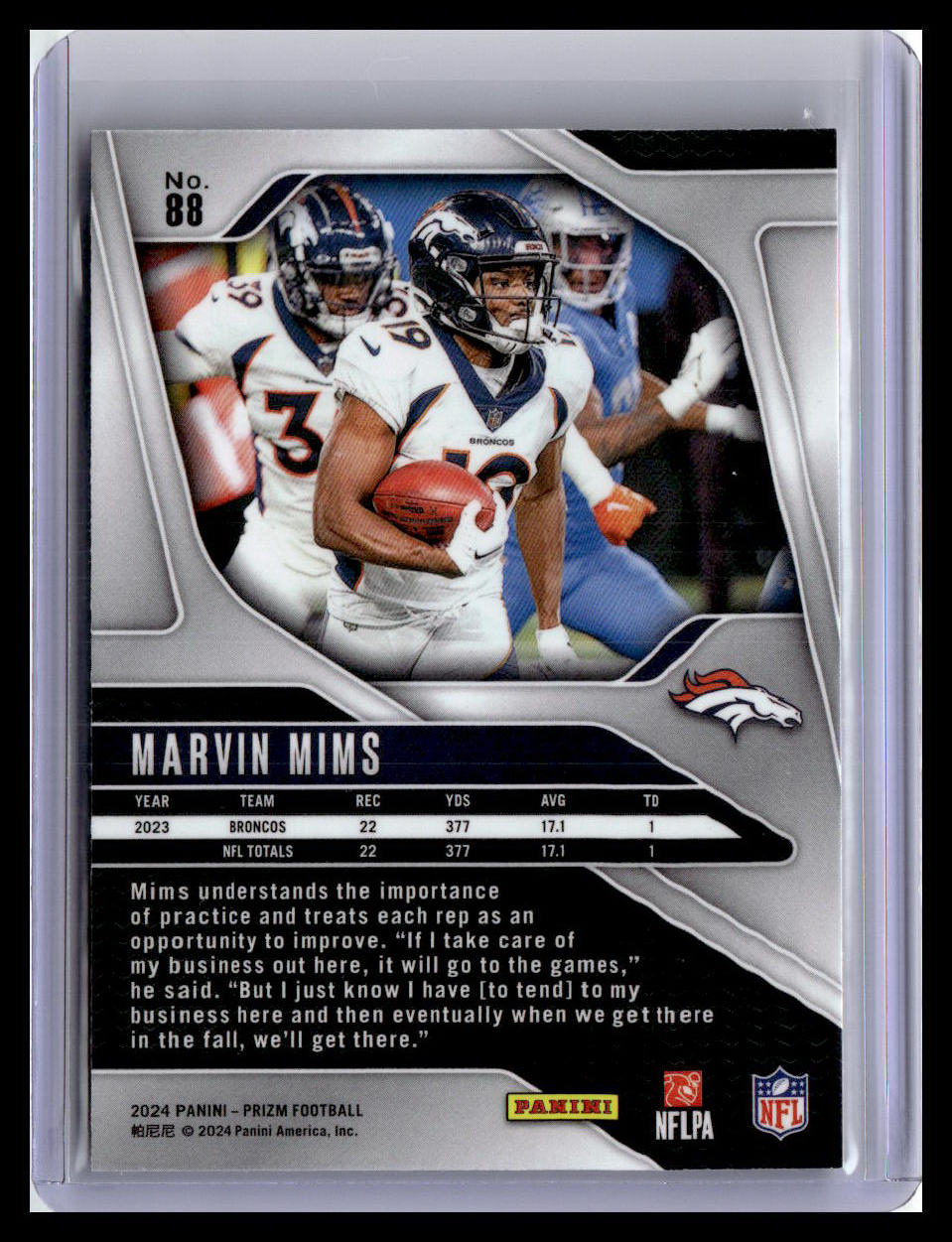 2024 Panini Prizm #88 Marvin Mims
