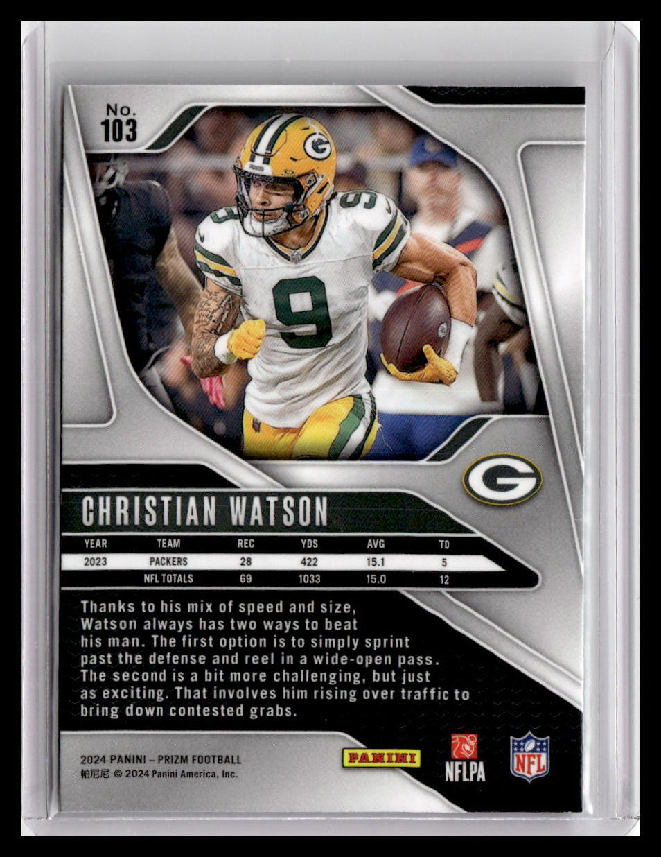2024 Panini Prizm #103 Christian Watson