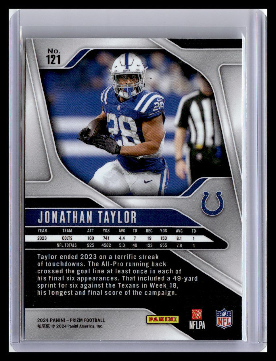 2024 Panini Prizm #121 Jonathan Taylor