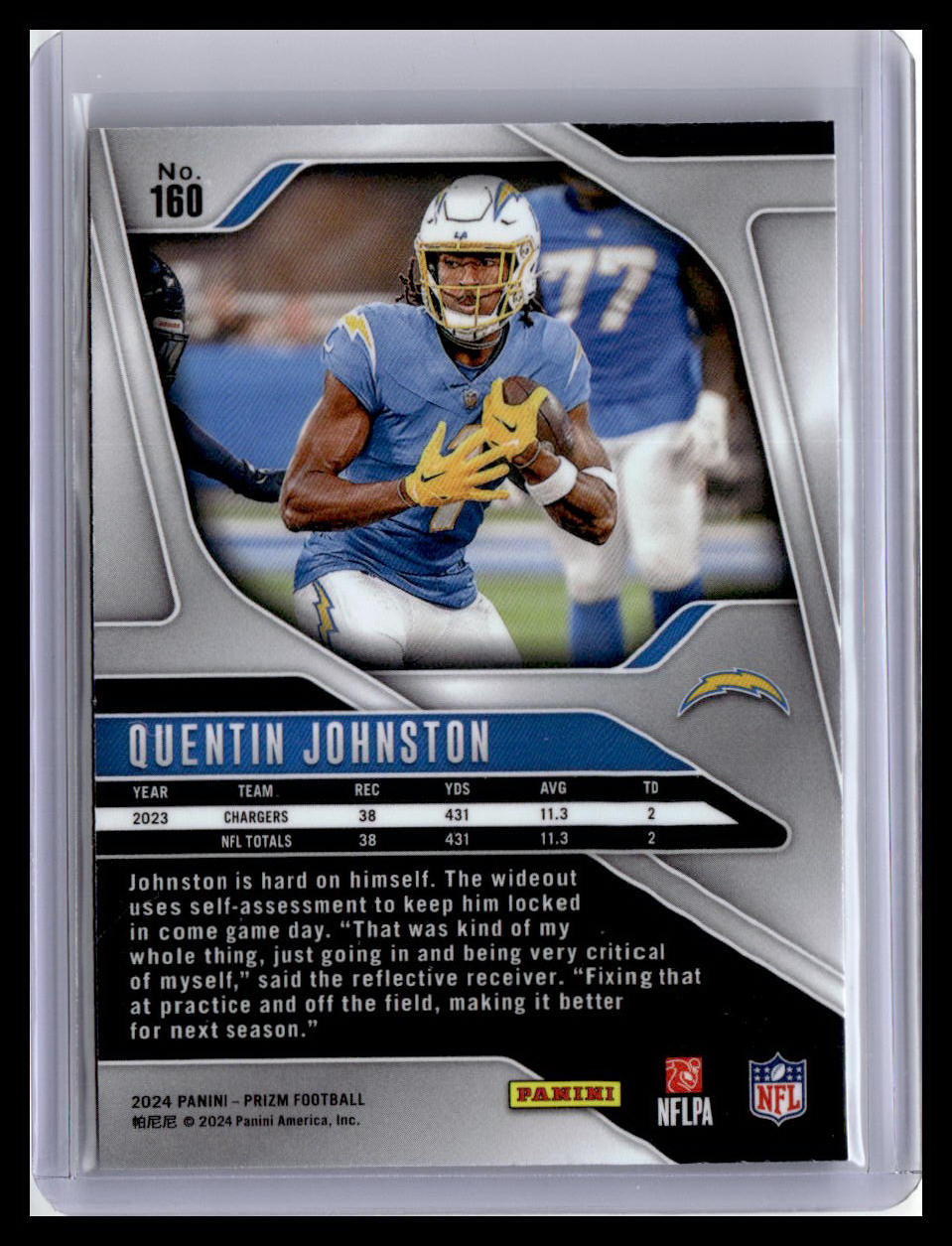 2024 Panini Prizm #160 Quentin Johnston