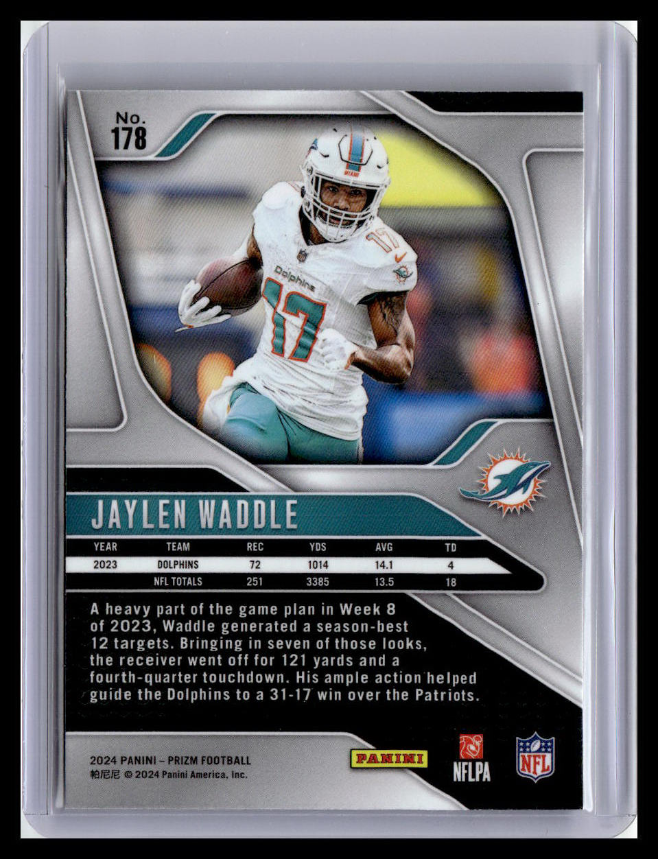 2024 Panini Prizm #178 Jaylen Waddle