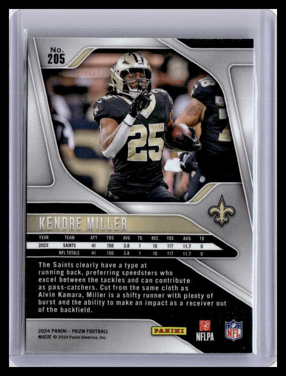 2024 Panini Prizm #205 Kendre Miller Purple Pulsar
