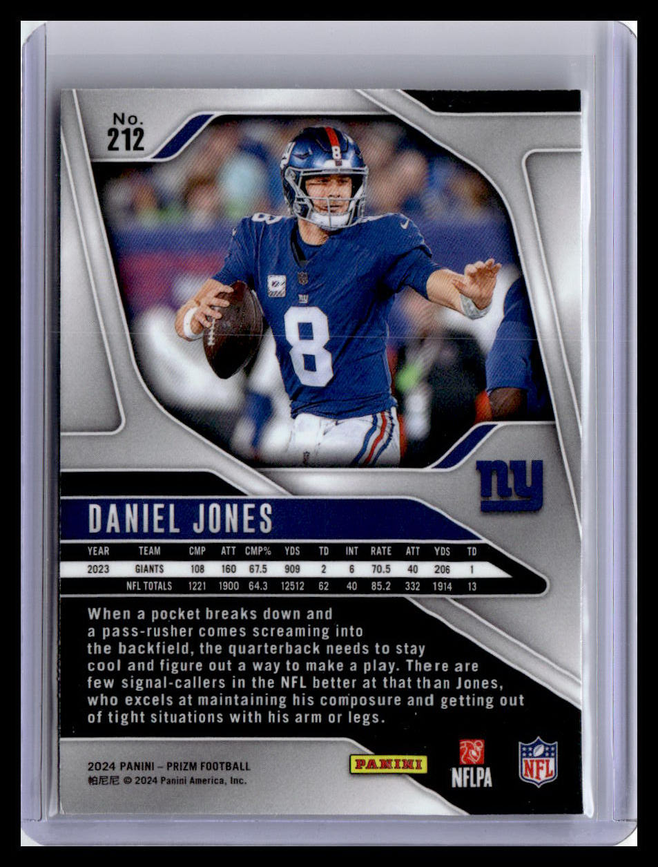 2024 Panini Prizm #212 Daniel Jones Pandora #/400