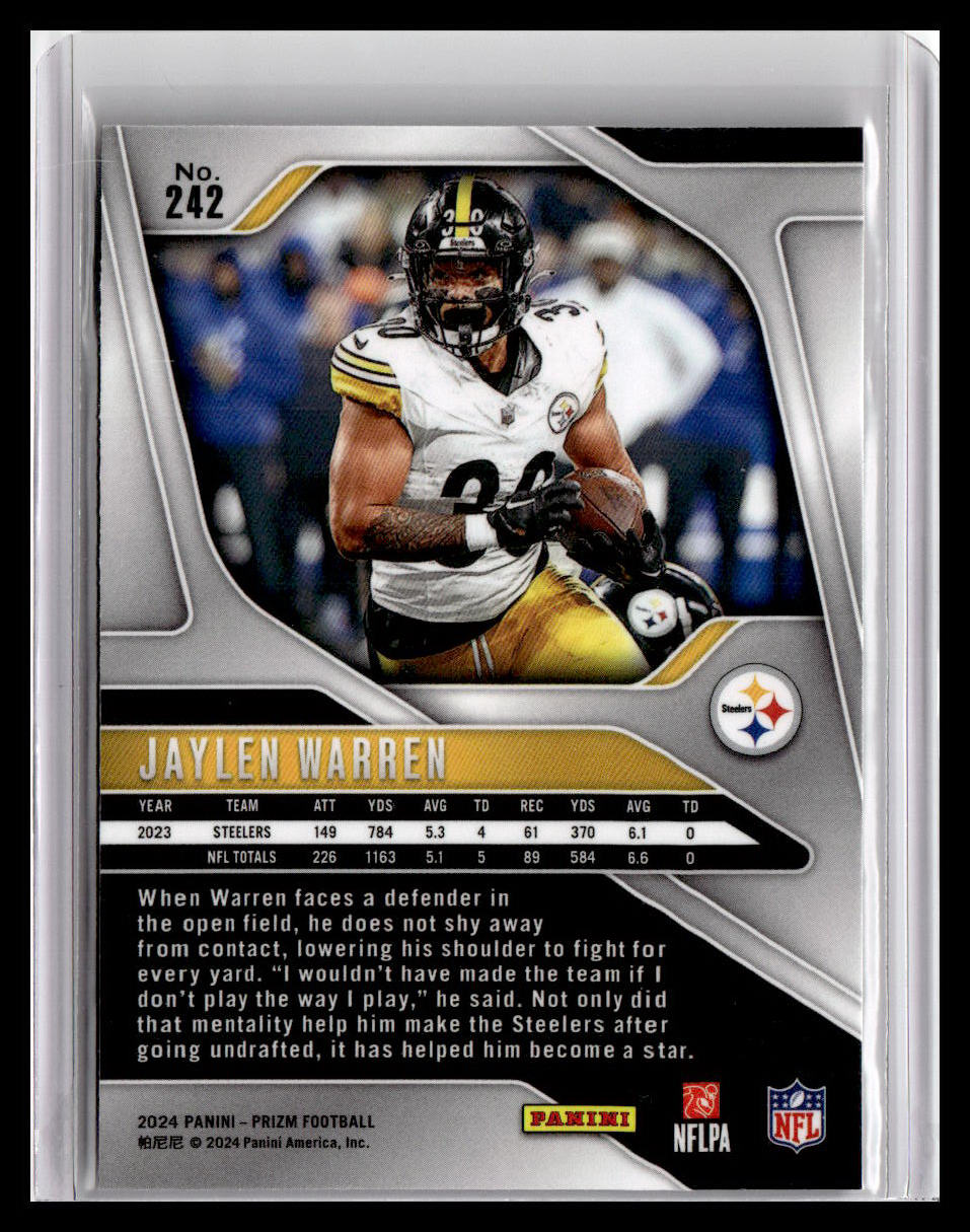 2024 Panini Prizm #242 Jaylen Warren Pandora #/400