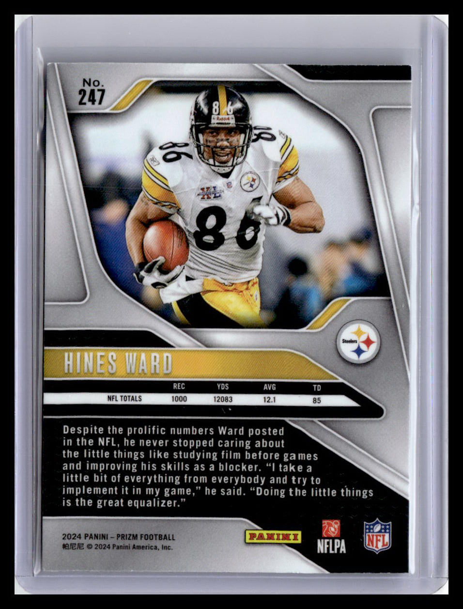 2024 Panini Prizm #247 Hines Ward Silver