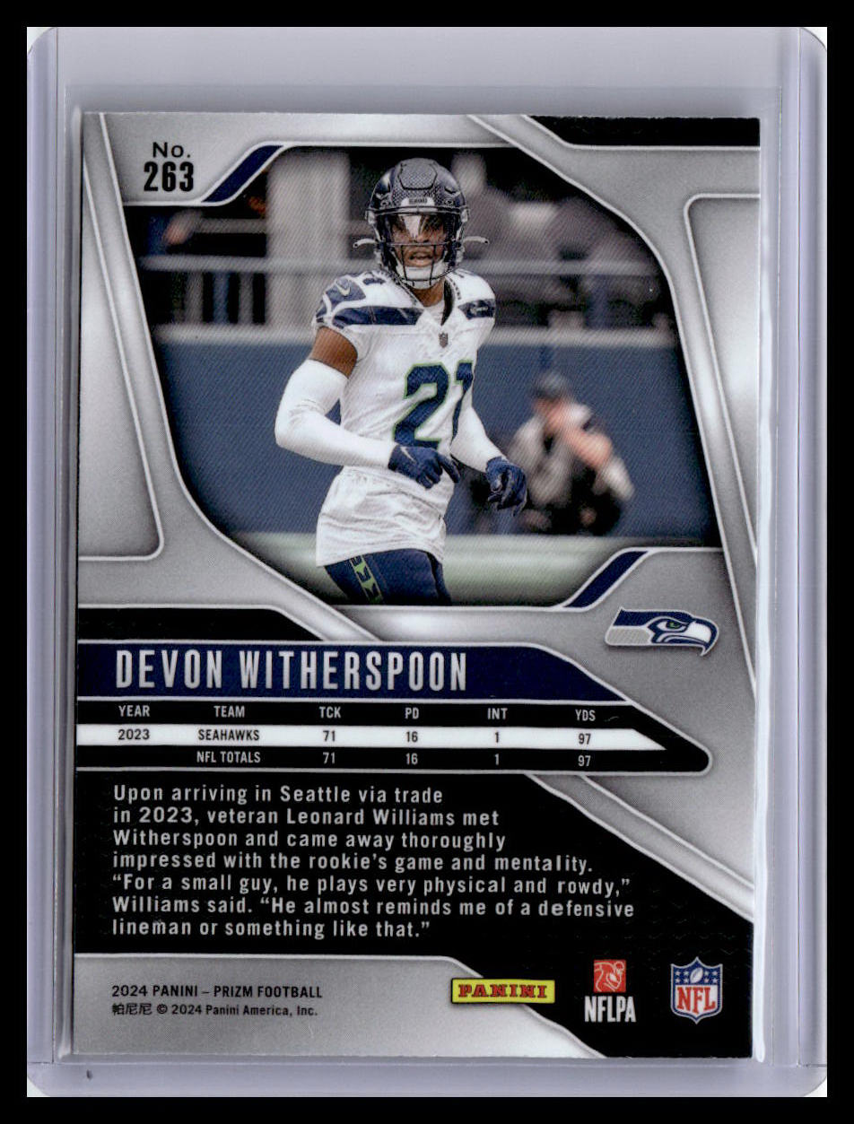 2024 Panini Prizm #263 Devon Witherspoon Silver