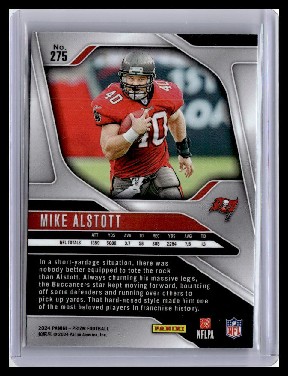 2024 Panini Prizm #275 Mike Alstott Red and Yellow #/44