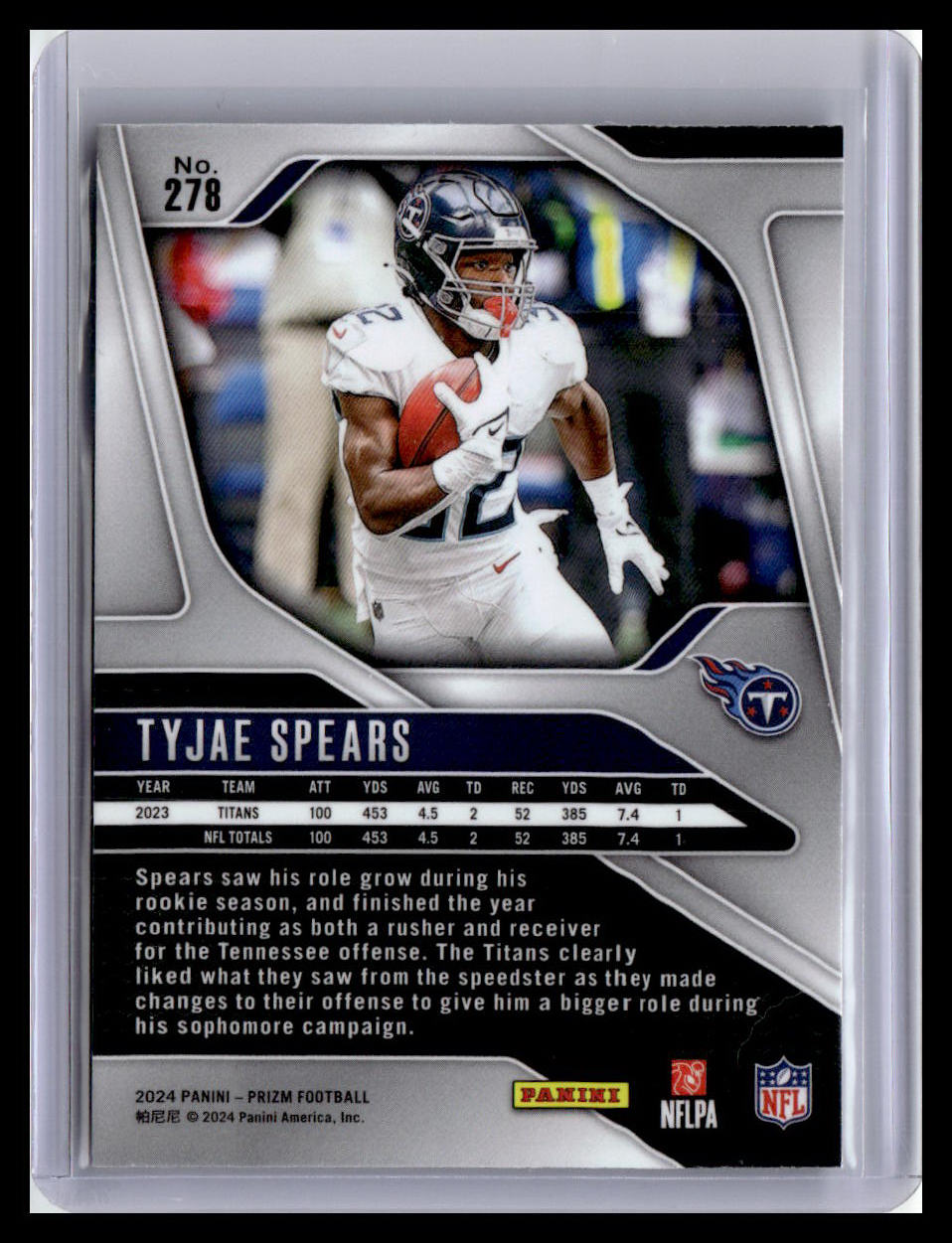 2024 Panini Prizm #278 Tyjae Spears