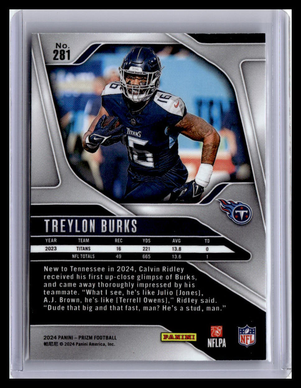 2024 Panini Prizm #281 Treylon Burks