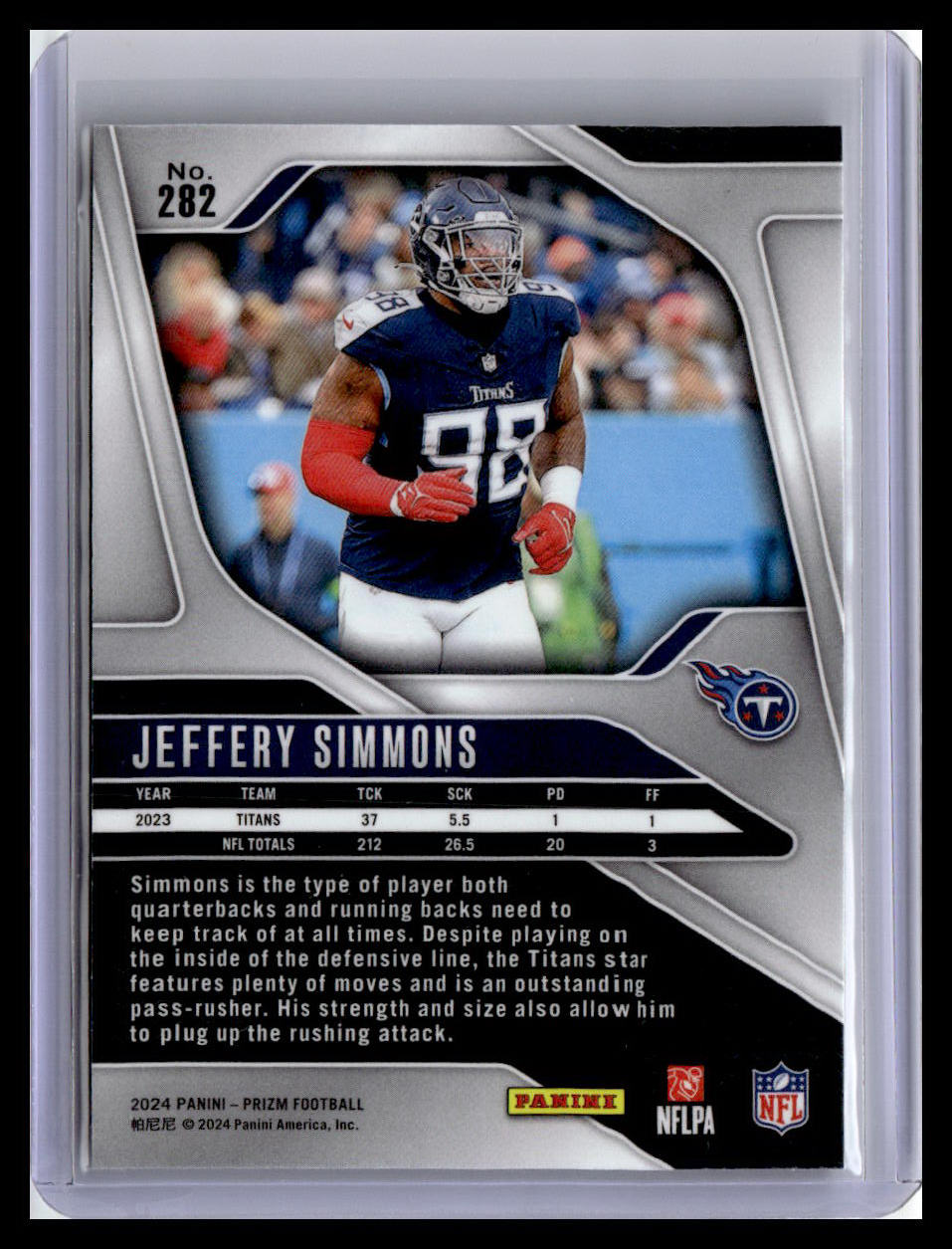 2024 Panini Prizm #282 Jeffery Simmons