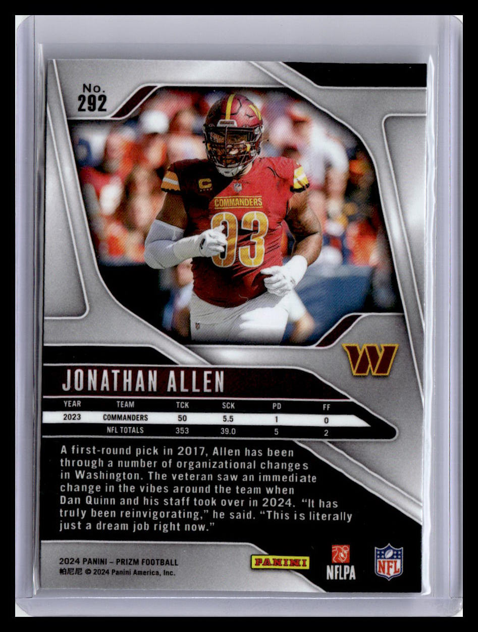 2024 Panini Prizm #292 Jonathan Allen