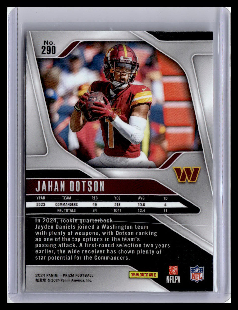 2024 Panini Prizm #290 Jahan Dotson