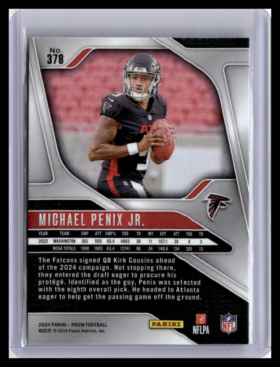 2024 Panini Prizm #378 Michael Penix Jr. Green