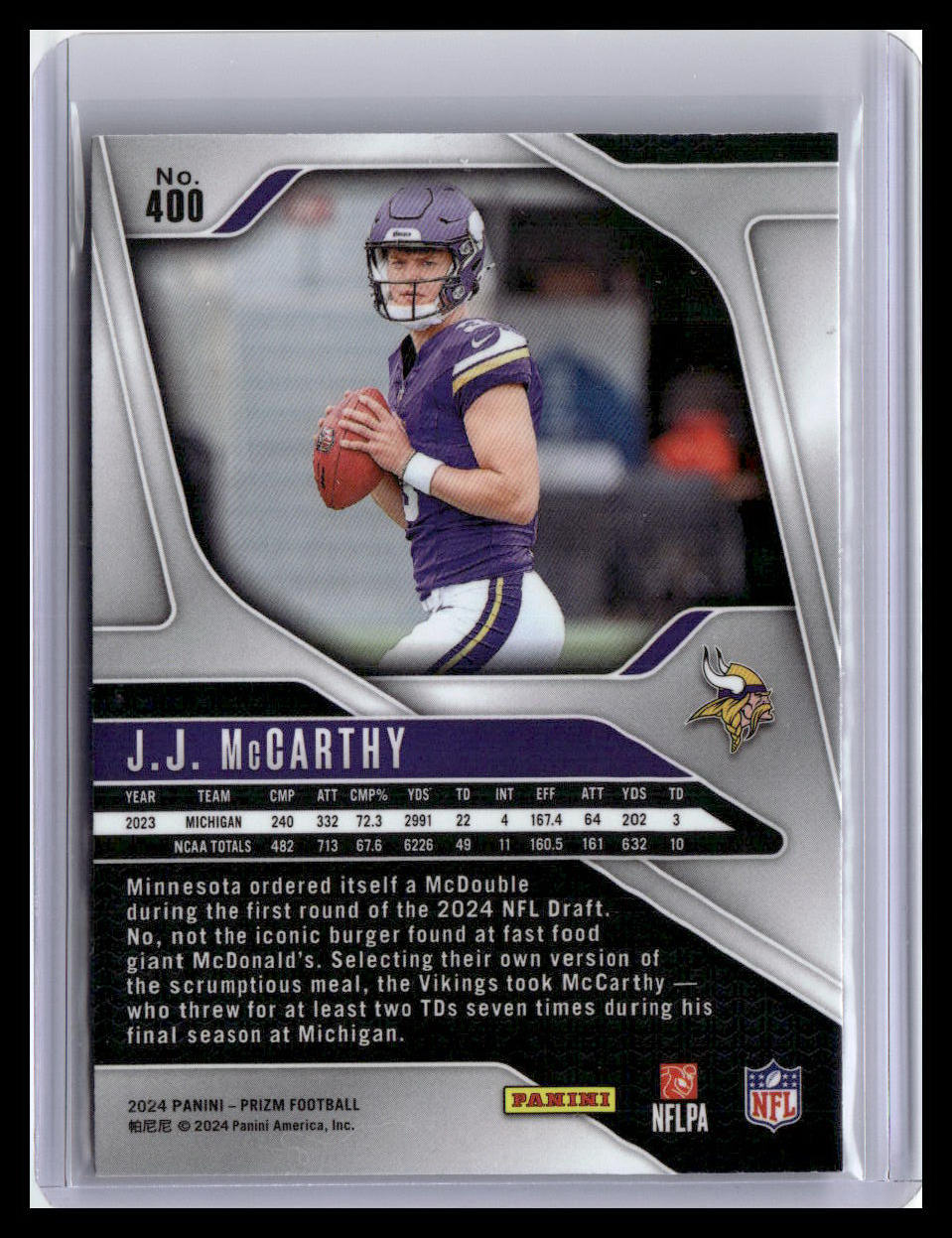 2024 Panini Prizm #400 J.J. McCarthy