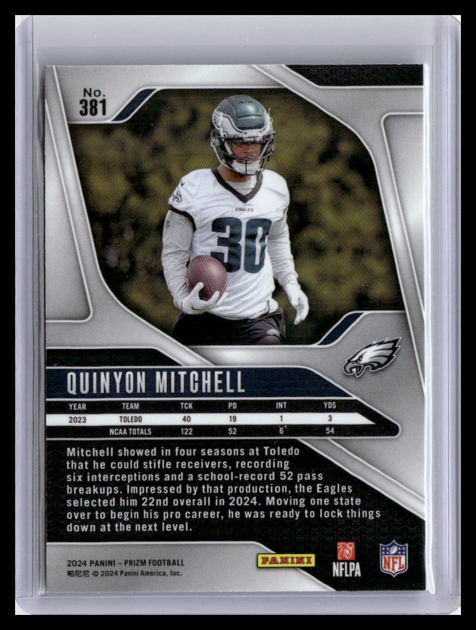 2024 Panini Prizm #381 Quinyon Mitchell